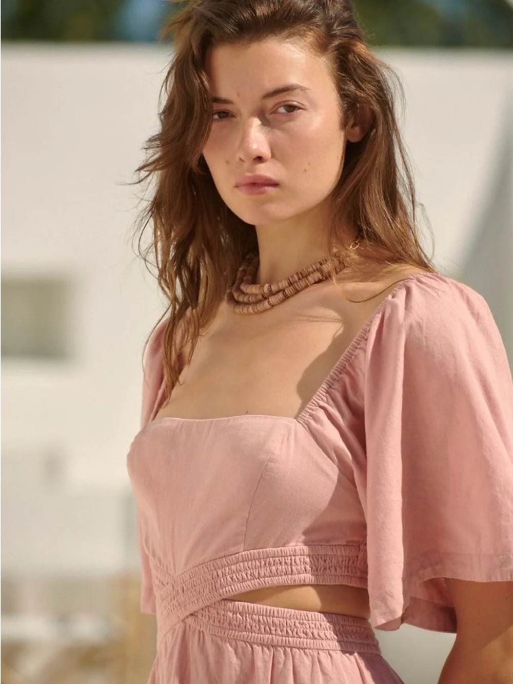 Free People Cross of Sunlight Mini Dress in Blush Pink. NWT! - Picture 4 of 8